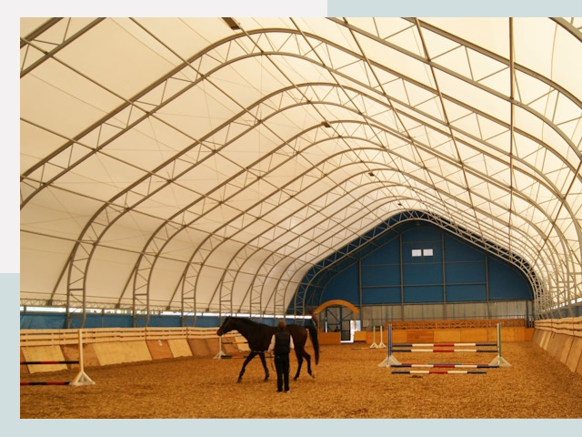 Строительство конных манежей в Новомосковске