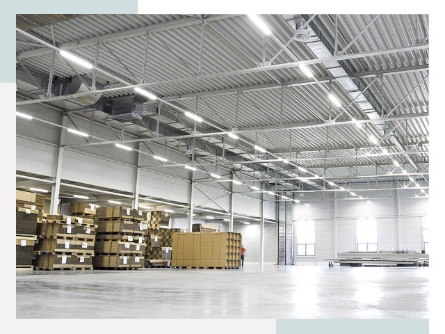 Освещение ангаров в Новомосковске