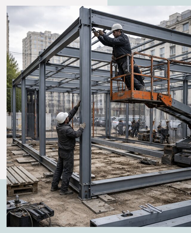 Строительство и монтаж торговых павильонов под ключ в Новомосковске