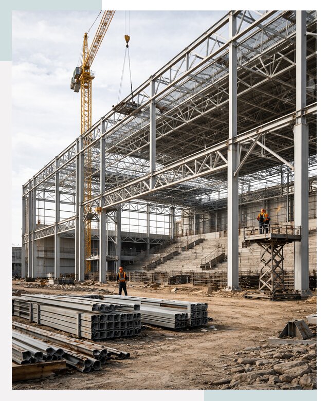 Строительство спортивных комплексов в Новомосковске от 30975 р. | СтальСтрой-Нвм